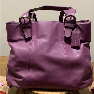 Authentic Purple Coach Handbag